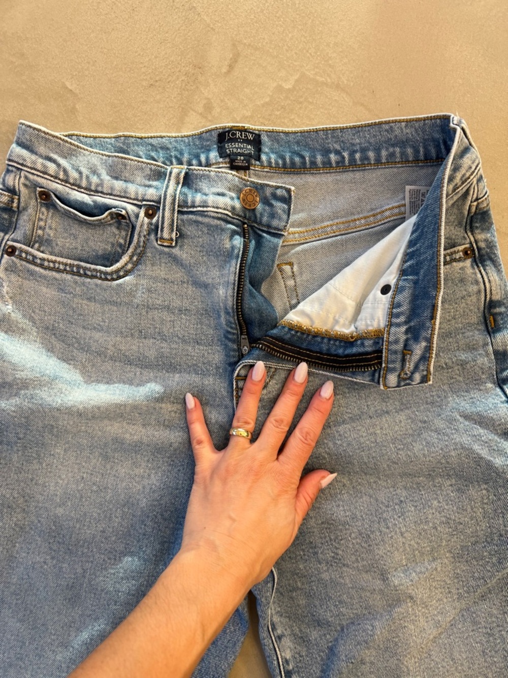 J.Crew Factory Essential straight jean in all day stretch in Marin Wash, Size 28 - Picture 6 of 11